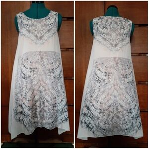 DKNY Sleeveless Pink & Grey Sundress